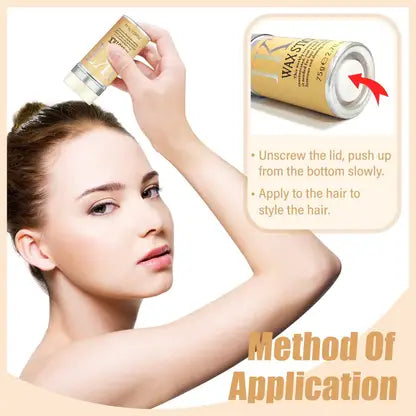 Hair Wax Stick Edge Control Slick Hair Pomade Stick Non-greasy Styling Wax Hair Wax (75 g) - 10815