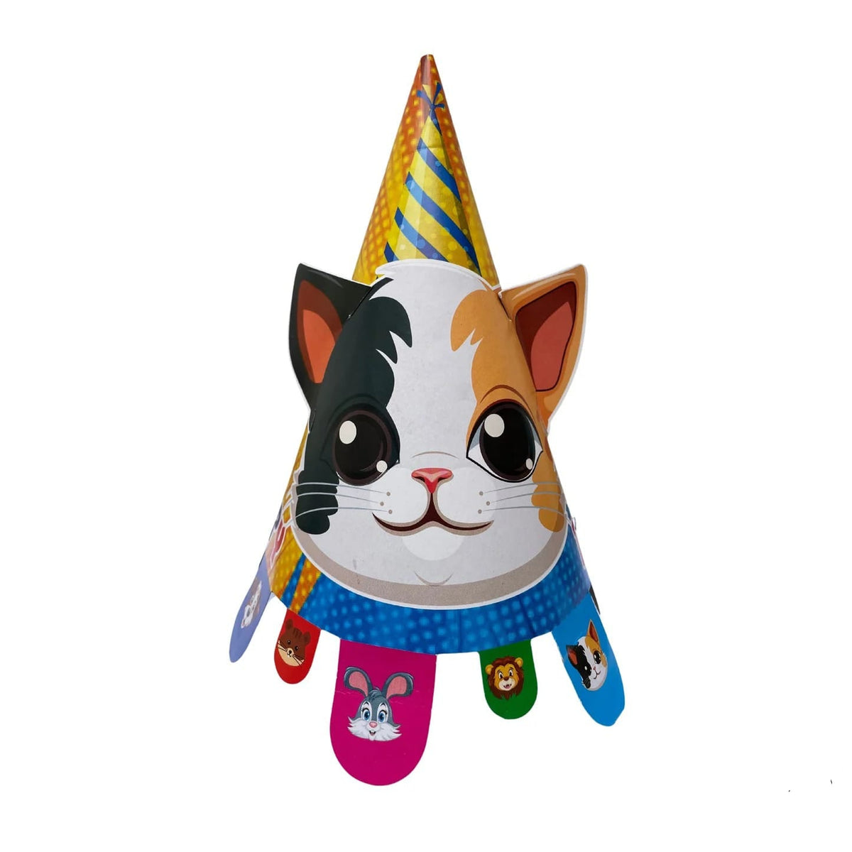 Animal Theme Pop-Out Ears Birthday Party Caps Pack of 6 – Fun and Durable Caps for Kids’ Celebrations, for All Ages - 20682
