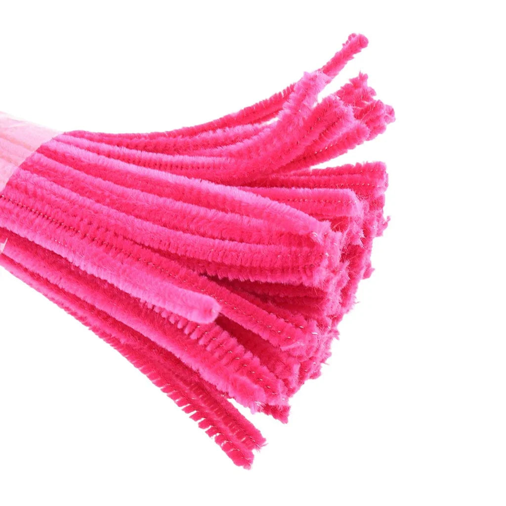 {100 Pcs} Pipe Cleaners Craft,Chenille Stems for DIY Flowers, Limpia Pipas Fluffy Fuzzy Sticks for Gift Wrapping, Party Decorations - 20681