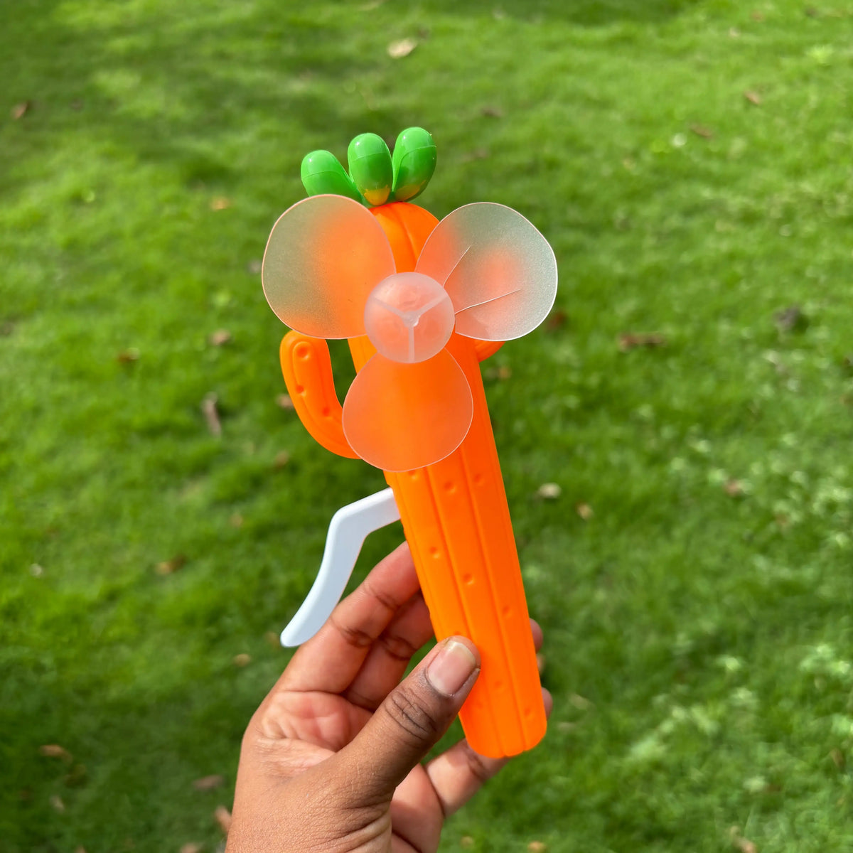 Cactus Hand Fan for Kids & Adults, Cute Burger & Fries Hand Press Fan, Portable, Lightweight Summer Toy for Trave - 21140