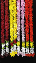 {6 PCS} Artificial Flower Ladi Special Home Decorations items For Special Occasion Diwali, Navratri Pooja Home Decoration Multicolour Ladi 5 Feet - 11143