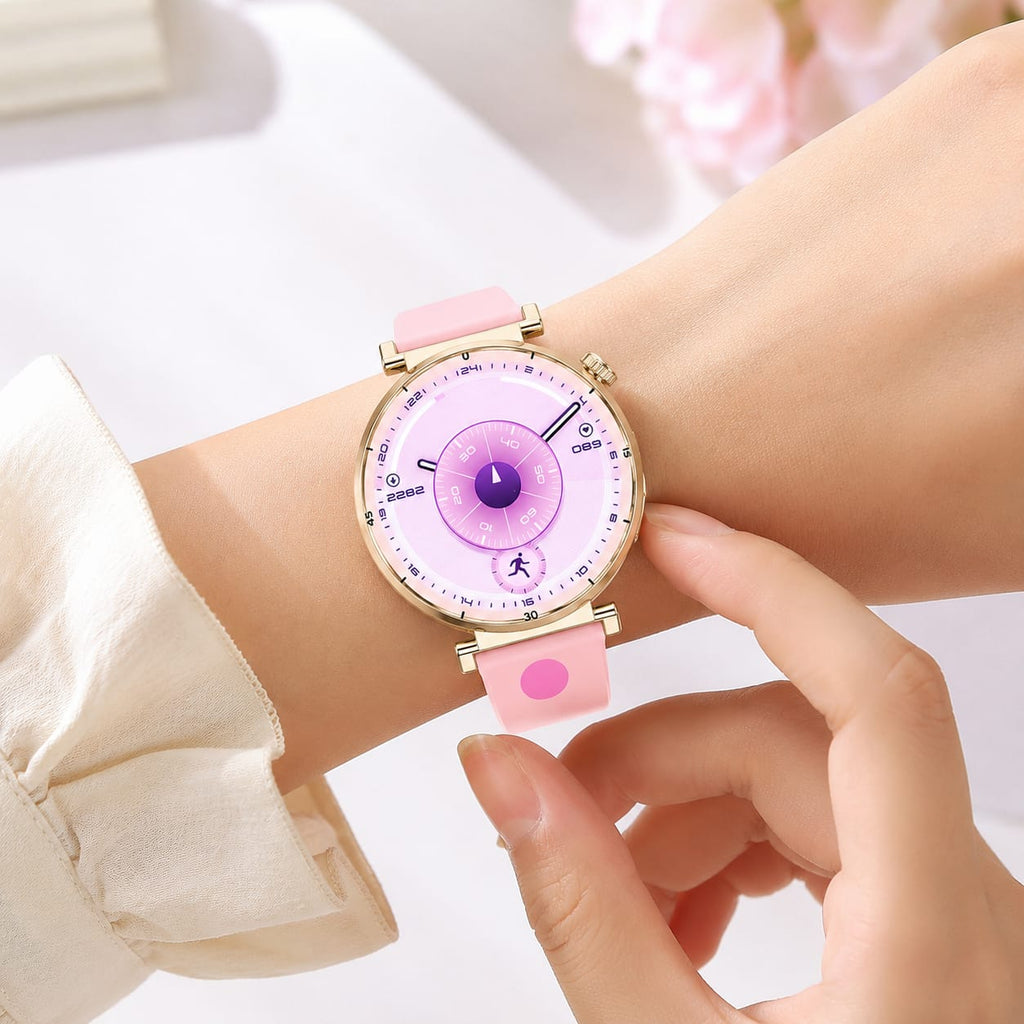 GTS 6 Stylish Smart Watch For both boys and girls  with Soft Silicone Strap – Elegant Round Dial (Random colour) - 21047