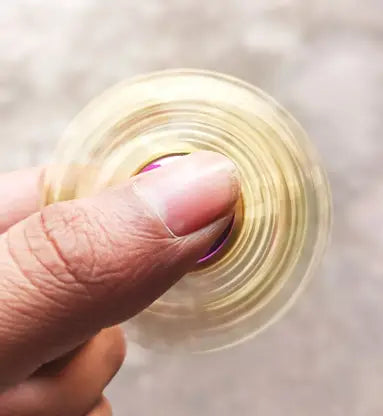 {1 Pcs} Random Design Gold Finger Hand Spinner Fidget Spinner Toys for Kids (Gold} - 10373