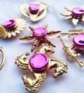 {1 Pcs} Random Design Gold Finger Hand Spinner Fidget Spinner Toys for Kids (Gold} - 10373