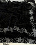 Midnight Allure: Black Satin Georgette Saree with Hand-Embellished Stone Work