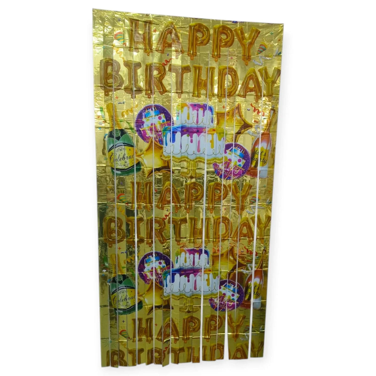 Printed Foil Curtain Decoration Item for Theme Birthday Parties/Event 3 by 6 - 20127