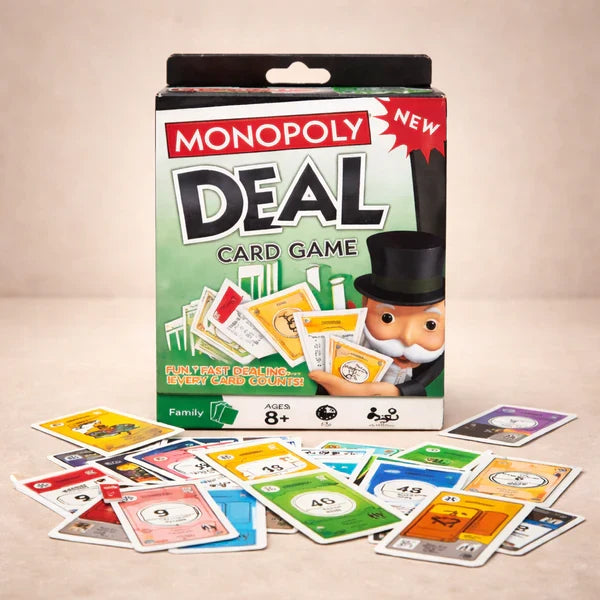 Deal Card Game for Kids and Family, Monopoly Playing Card Game, Travel Card Game - 5251