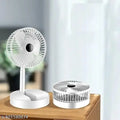 USB Rechargeable Desk Fan Telescopic Electric Desktop Fan Height Adjustable Foldable & Portable