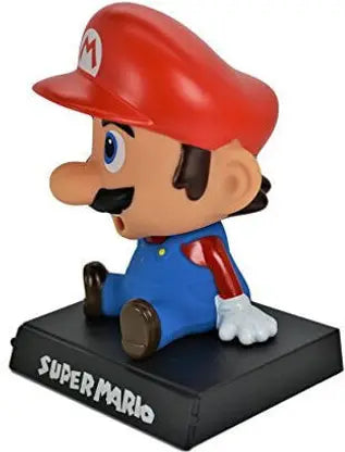 Super Hero Action Figure Limited Edition Bobblehead with Mobile Holder for Car Dashboard, Office Desk & Study Table- (Super Mario) - 11317