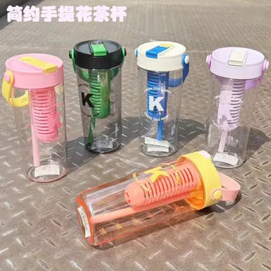 Water Bottle with Fruit Infuser, BPA Free, 750 ML Multicolor - 50688