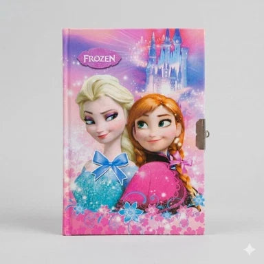 C0270 Disney Characters  Frozen 2 -personal dairy , Secret Journal with Lock & Key Arabic Hard Cover 100 pages {Random cartoon}