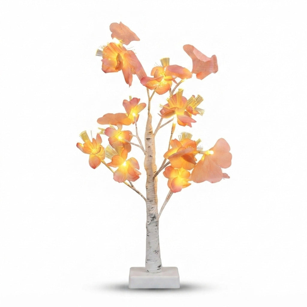 USB Powered Warm White LED Blossom Tree Lamp | Decorative Flower Bonsai Tree Night Light | Table Lamp for Bedroom, Living Room, Office & Home Decor | Gift Item - 20866