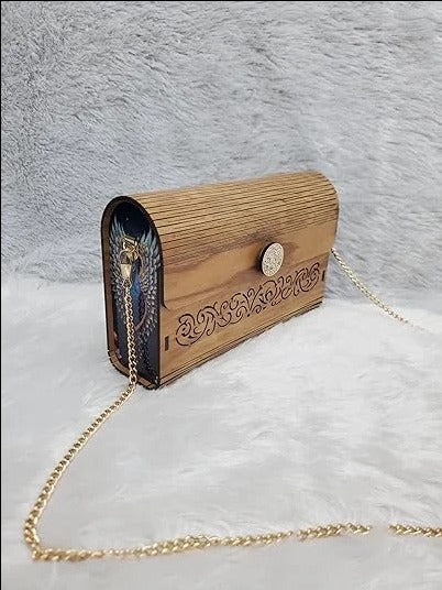 Handcrafted wooden purse for women - 20031