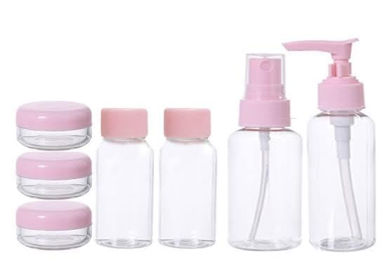 Girls Travel Organizer/Girls Travel Smart Bottle Set Plastic Cosmetic Toiletries Liquid Contain/Travelers Storage Boxers Leak Proof Portable Travel Accessories - 134