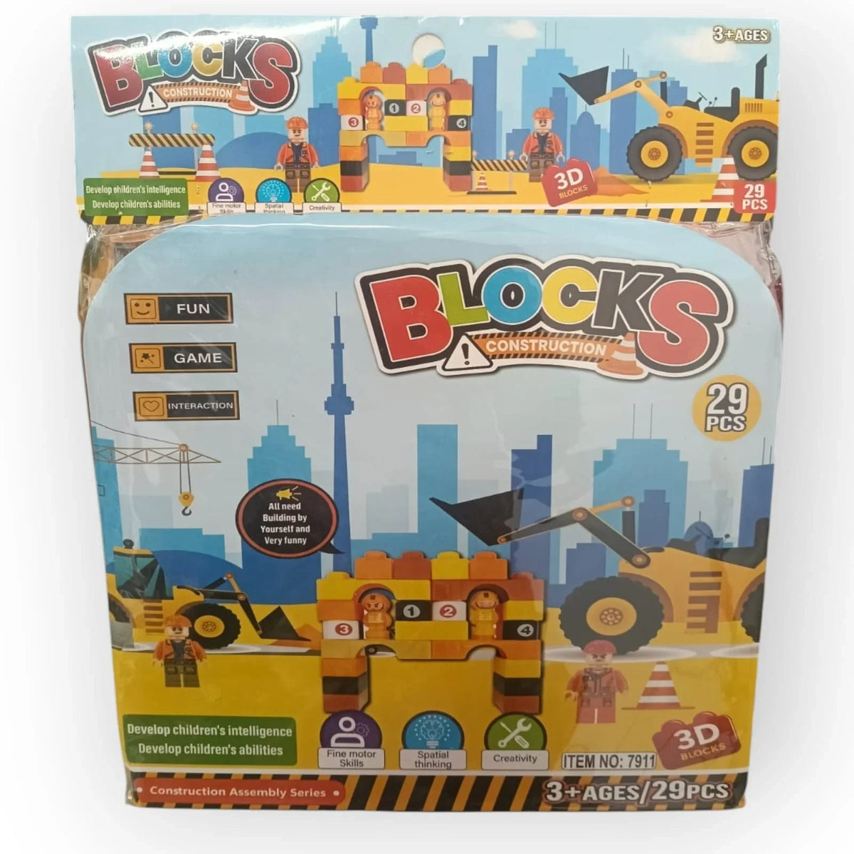 Big Building Blocks Bag 29 Piece Set Creative Blocks & Construction Toy for Kids - 7911