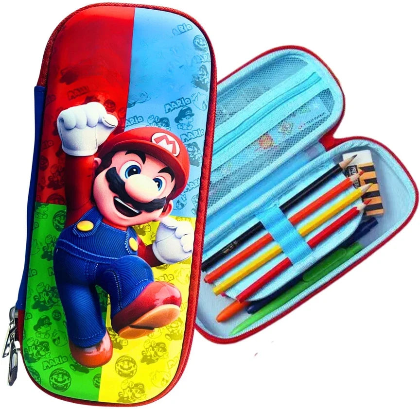 3D Super Hero Pen Pencil Case 1Pc with Large Capacity,Trendy Geometry Pencils Box for Kids {Random Design} - 20744