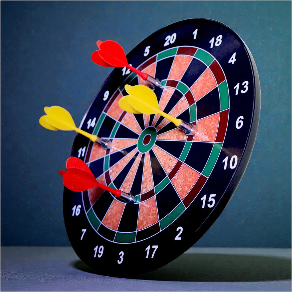 Magnetic Dart Board Game for Kids – 28.5 Cm Indoor & Outdoor Fun with 4 Soft Darts - 20696