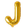 (10 pcs) J Gold Letter Foil Balloon - 09018