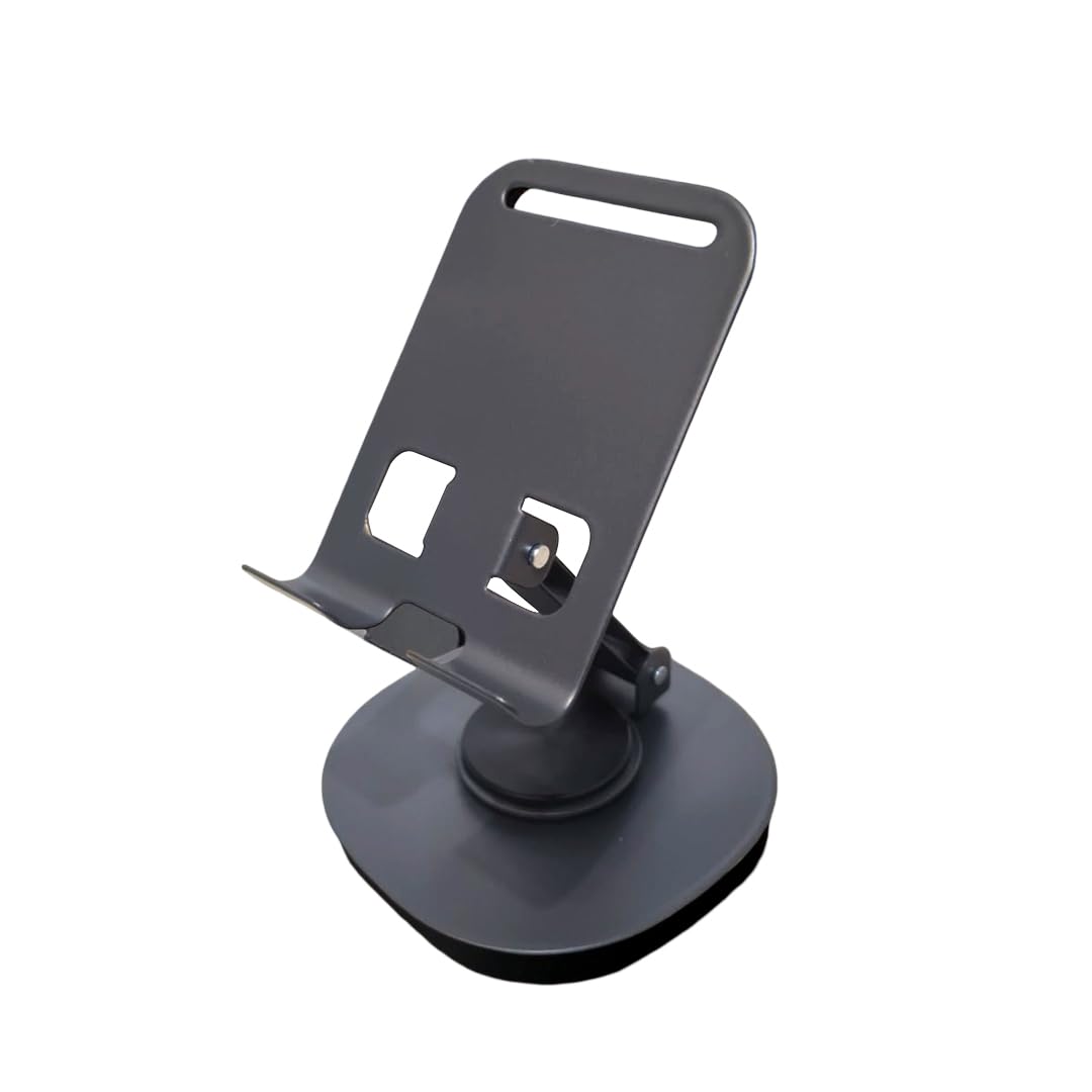 360° Desktop Mobile Holder | Foldable Adjustable Phone Stand | Anti-Skid Base | Alloy Metal Body - 20436
