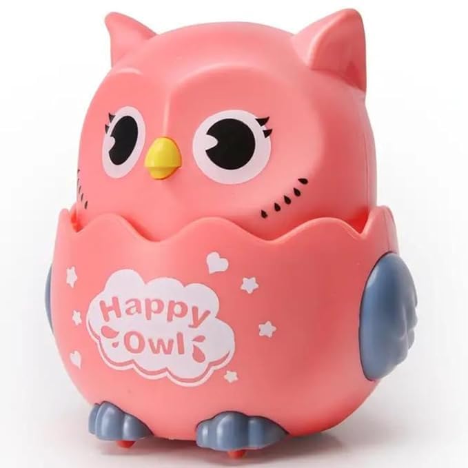 Happy Owl Press and Go Owl Toys, Educational Crawling Toy for Kids Random Colours - 20325