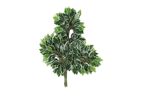 (12 Sticks) Artificial Green Garland Fake Leaf Ficus Plants, Flowers Hanging for Wedding Party Home Garden Kitchen Office Outdoor Greenery Wedding Wall Decoration - 20969