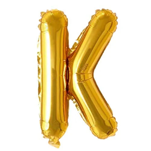 (10 pcs) K Gold Letter Foil Balloon - 9019