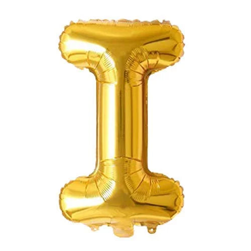 (10 pcs) I Gold Letter Foil Balloon - 9017