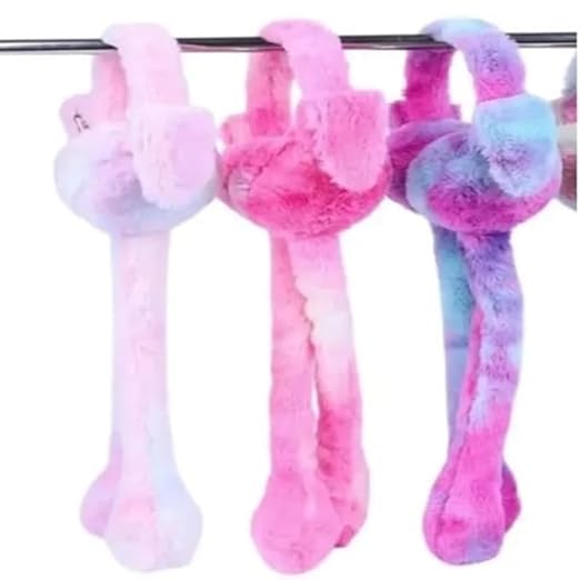 Soft & Warm Winter Ear Muffs | Plush Faux Fur Ear Warmers for Long Fluffy Ears Cold Weather {Multicolor} - 20330
