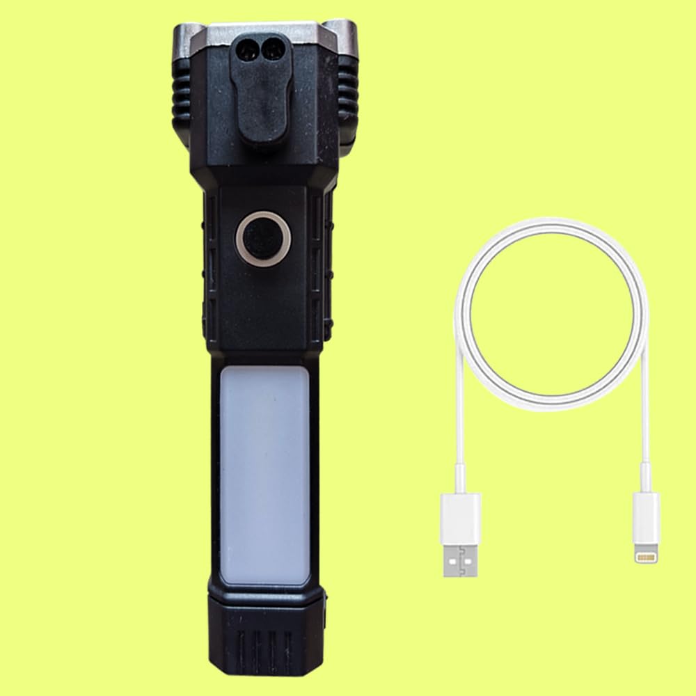 Powerful 3W LED 4 Mode Long Distance high Power Long Lasting Flashlight Torch(Black) - 20793