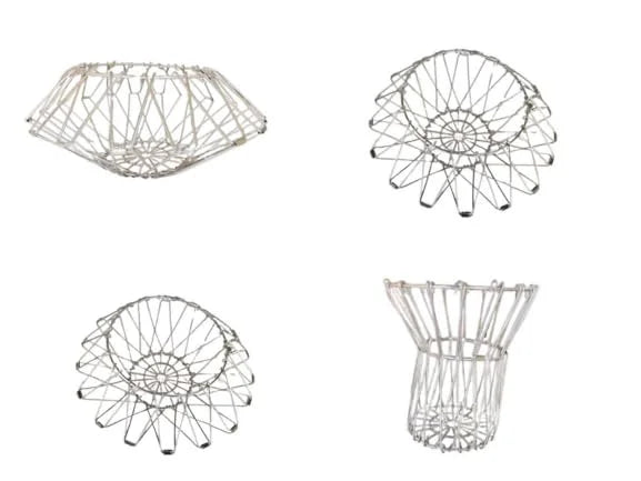Kitchen Stainless Steel Multipurpose Folding Fruit and Vegetable Basket - 10112