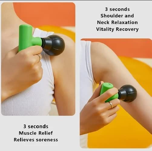 AHS-809 Mini Fascial Gun Deep Muscle Massager Mini Head and Face Massager Portable Suitable For Gym Office Pocket Muscle {Multicolour}