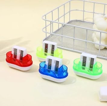 Multicolor Earbuds Shaped Pencil Sharpener Portable Plastic Sharpener for Kids School Office Use Compact Lightweight Durable Stationery Pencil Easy Grip Design - 20612