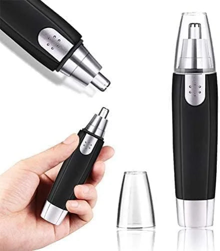 3-in-1 Battery Operated Nose & Ear Hair Trimmer – Stainless Steel Blades, Painless Grooming for Men & Women - 10249
