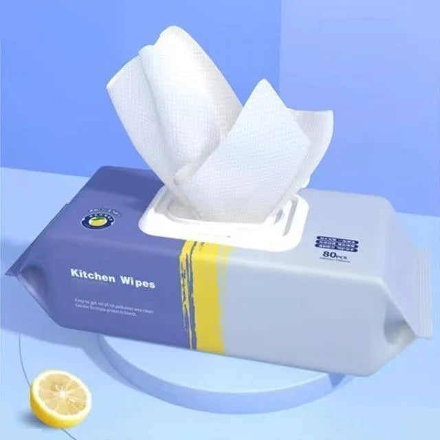 – 80 pcs Kitchen Cleaning Wet Wipes - 0026