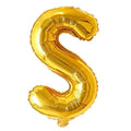 (10 pcs) S Gold Letter Foil Balloon - 9031