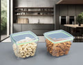 Air Tight Unbreakable Multipurpose Transparent Jars and Storage Container 500ml Set Of 2 Pcs - 10338