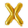 (10 pcs) X Gold Letter Foil Balloon - 90305