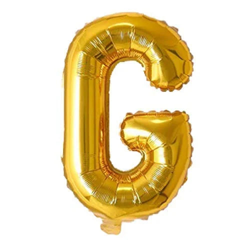 (10 pcs) G Gold Letter Foil Balloon - 9015