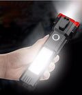 Powerful 3W LED 4 Mode Long Distance high Power Long Lasting Flashlight Torch(Black) - 20793
