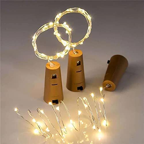 {1 PCS } The Purple Tree Bottle Cork Lights for Diwali Décor LED String Light, Decorative Fairy Lights, Mini Lights for Bedroom Decor, Diwali Party, Wedding Decoration, Table Decor, Yellow - 21078