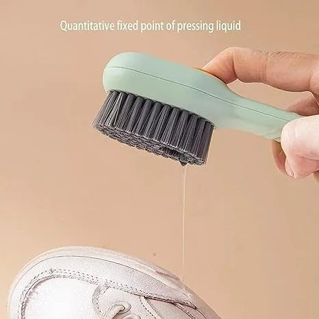 Cleaning Brush Soap Dispensing Cleaning Brush Shoe , Cloth & Kitchen Cleaning Brush (Multicolor) - 10093
