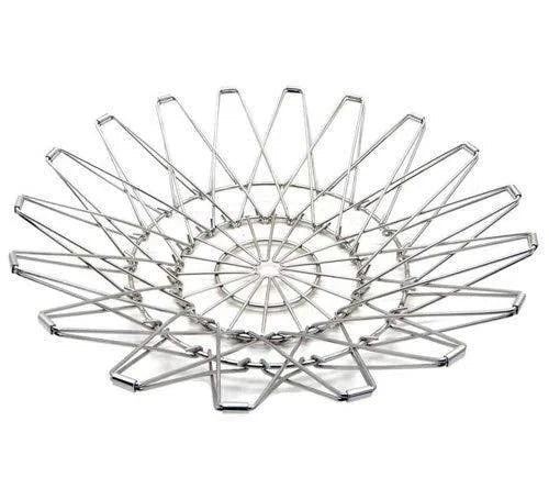 Kitchen Stainless Steel Multipurpose Folding Fruit and Vegetable Basket - 10112