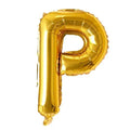 (10 pcs) P Gold Letter Foil Balloon - 9024