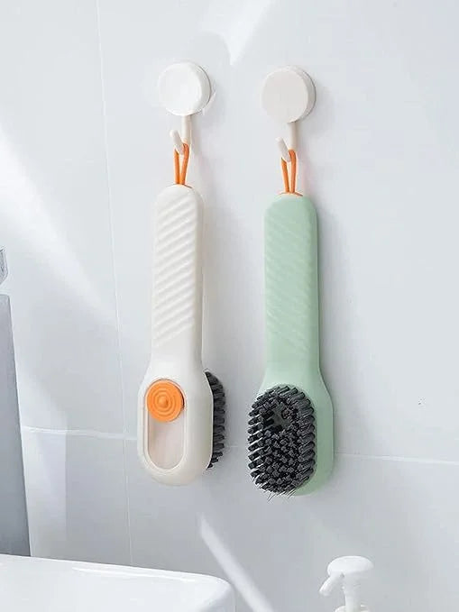 Cleaning Brush Soap Dispensing Cleaning Brush Shoe , Cloth & Kitchen Cleaning Brush (Multicolor) - 10093