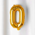 (10 pcs) Number 0 Foil Golden Balloon - 9049