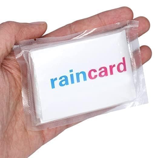 CK8322 Unisex Disposable Rain Card for Emergency Use | Waterproof with Smallest Pocket Size | Easy to Carry & Reusable 2-3 Times | Thin Plastic Multi Color Free Size