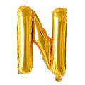 (10 pcs) N Gold Letter Foil Balloon - 9022