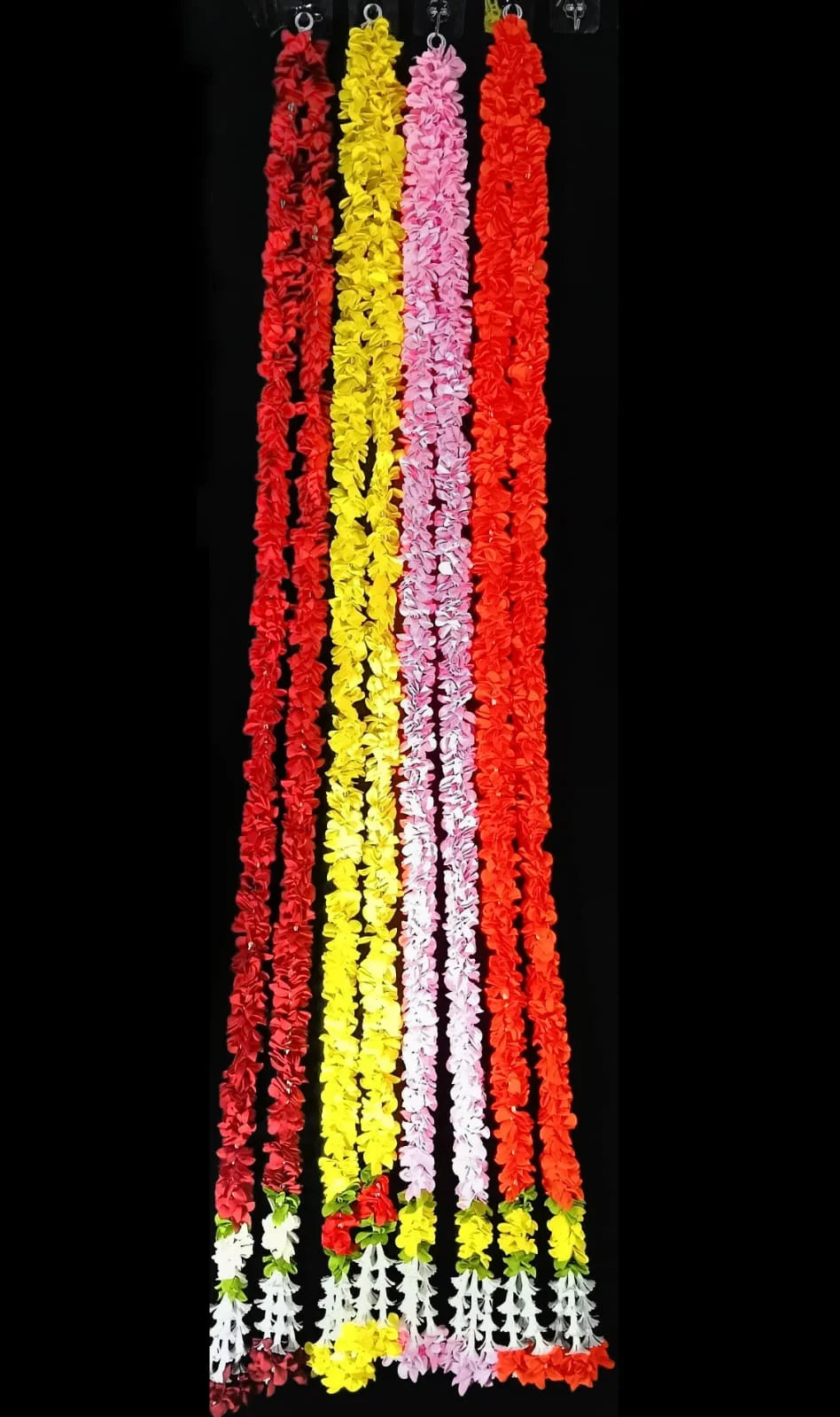 {6 PCS} Artificial Flower Ladi Special Home Decorations items For Special Occasion Diwali, Navratri Pooja Home Decoration Multicolour Ladi 5 Feet - 11143