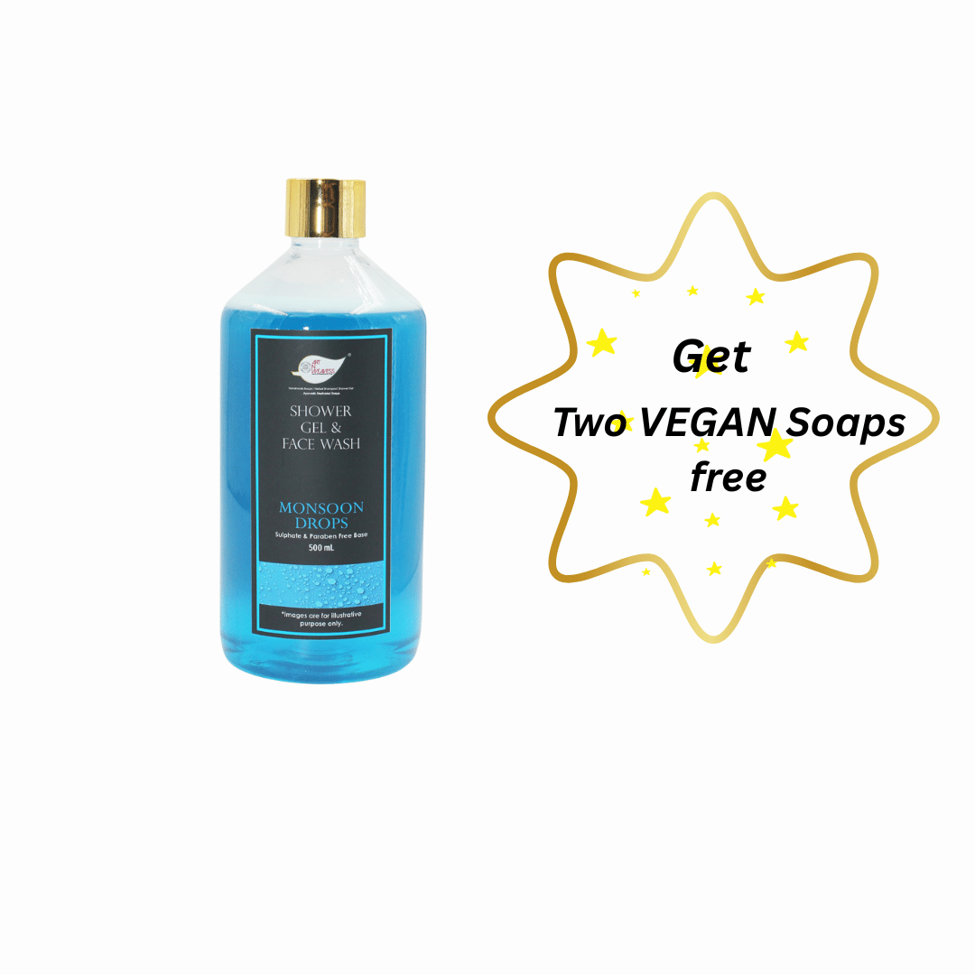 Monsoon Drops Shower Gel & Face wash with Sulphates & Parabens free Base – 500ml