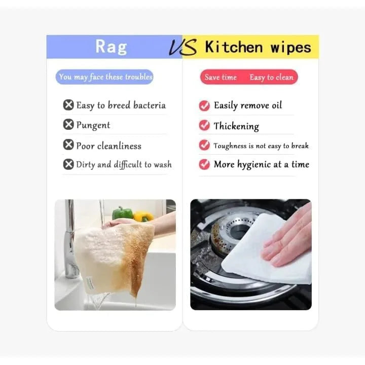 – 80 pcs Kitchen Cleaning Wet Wipes - 0026